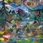 Miklós NÉMETH - Bellevue | ~1969 | oil on canvas | ~120x130cm |