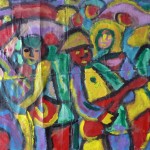Miklós NÉMETH - Beat Band | 1960s | oil on canvas | ~120x140cm |